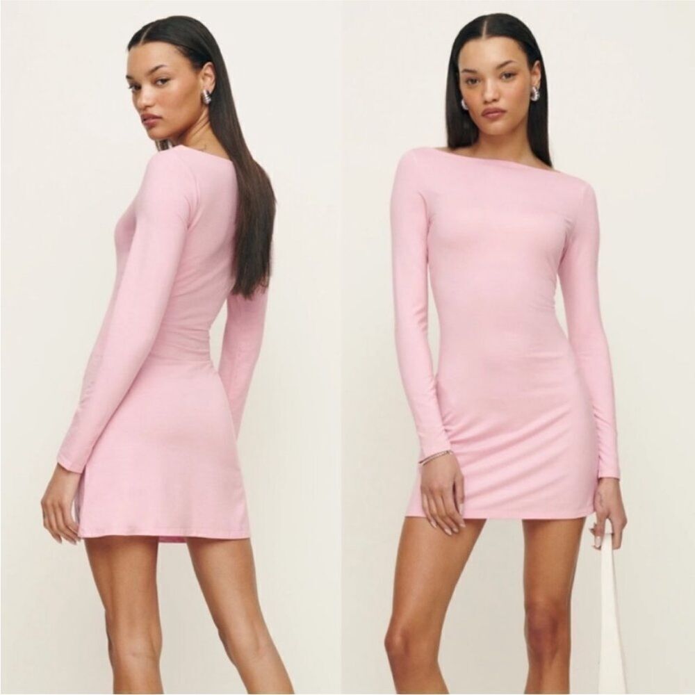 Reformation Jaelynn Knit Dress Babygirl Size M Bodycon Party Barbie Mini NWT